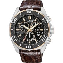 Citizen Signature Eco-Drive Perpetual Chronograph Mens Watch BL5446-01E