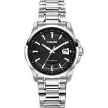Citizen Signature Men's Automatic Black Dial Date Stainless Watch Nb0040-58e