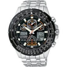 Citizen Watch, Mens Eco-Drive Skyhawk Atomic Stainless Steel Bracelet