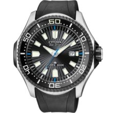 Citizen Watch, Mens Eco-Drive Promaster Diver Black Rubber Strap 47mm