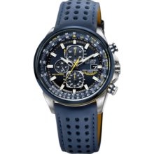 Citizen Watch, Mens Eco-Drive Blue Angels World Chronograph A-t Blue P