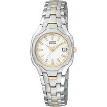 Citizen Watch, Womens Eco-Drive Two-Tone Stainless Steel Bracelet 26mm