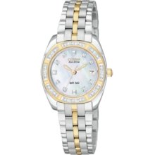 Citizen Watch, Womens Eco-Drive Two-Tone Stainless Steel Bracelet 27mm