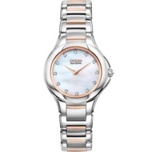 Citzen Watch, Womens Eco-Drive Signature Fiore Diamond Accent Two Tone