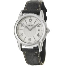 Coach Men's Carlyle Silver Dial Leather Watch