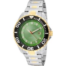 Croton Watches Men's Aquamatic Green Dial Two Tone Two Tone Green Dia