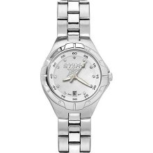 Dallas Stars Stainless Steel Cubic Zirconia And Mother-Of-Pearl Watch