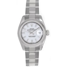 Datejust 179160 Steel Oyster Band Smooth Bezel White Dial