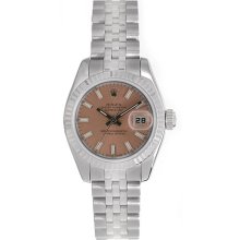 Datejust 179174 Steel Jubilee Band Fluted Bezel Salmon Dial