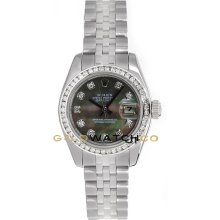 Datejust 179174 Steel Jubilee Band Dark MOP Diamond Dial & Bezel