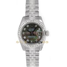 Datejust 179174 Steel Jubilee Band Dark MOP Diamond Dial & Bezel