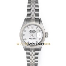 Datejust 69160 Steel Jubilee Smooth Bezel White Diamond Dial