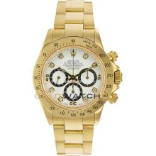 Daytona 18K Yellow Gold 116528 White Diamond Dial