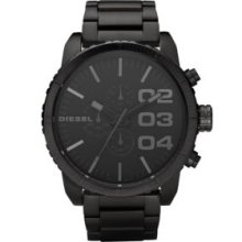Diesel Black Men's Black Chronograph Dial with Black Stainless Steel Bracelet Watch
