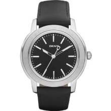 DKNY Black Leather Gents Dress NY1504 Watch