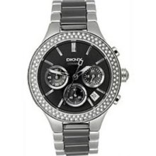 DKNY Ceramic Silver-tone with Glitz Black Dial Women's watch