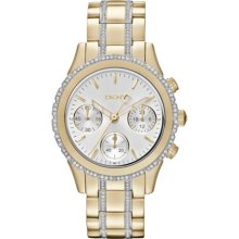 DKNY Ladies Gold Stone Set Chronograph NY8707 Watch