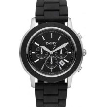DKNY Men's Black Rubber Strap Chronograph NY1493 Watch