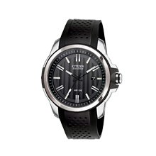 Drive From Citizen Watch Eco-drive Date Black Dial Rubber Strap Aw1150-07e