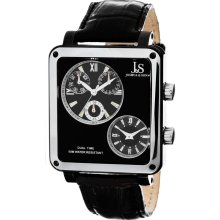 Dual-time Black Square Watch