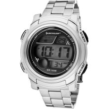 Dunlop Watches Men's Stud Digital Multi-Function Silver Tone Base Meta