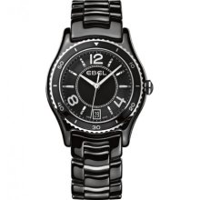 EBEL X-1 Small 1216142 Swiss Stainless Steel and Black Ceramic Watch