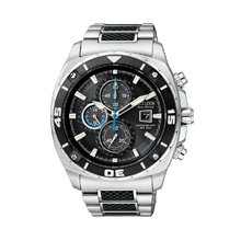 Eco Drive Chronograph Two Tone Men Watch