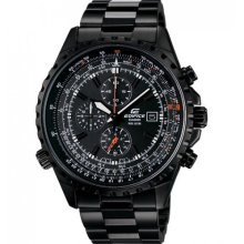 Edifice CASIO EF527BK-1A Black Label Chronograph Tachymeter Mens Watch