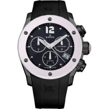 Edox Women's 10403 37NR NIN Class 1 Black Ion-Plating Chronograph ...