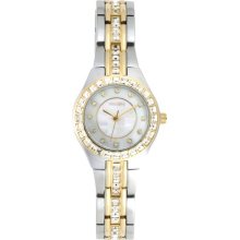 Elgin Women's Two Tone Dress Mosaic Dial Watch