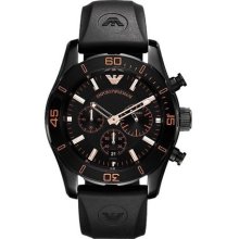 Emporio Armani AR5946 Sportivo Men's Black Rubber Watch