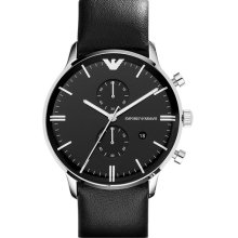 Emporio Armani Leather Strap Watch