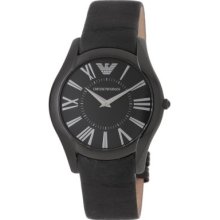 Emporio Armani Men s Quartz Black Leather Strap Watch