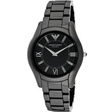 Emporio Armani Watches Women's Black Dial Black Ceramic Black Ceramic