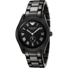 Emporio Armani Women's Ceramica Black Dial Black Ceramic