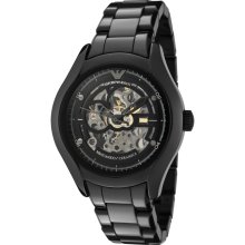 Emporio Armani Women's Meccanico Skeleton Dial Watch AR1427