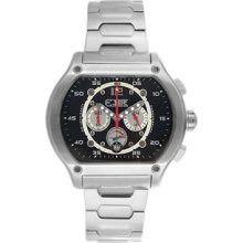 Equipe Dash Men's Watch with Silver Band and Black Dial
