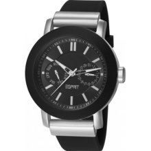 Esprit Loft Women's Quartz Watch With Black Dial Analogue Display And Black Plastic Or Pu Strap Es105612001