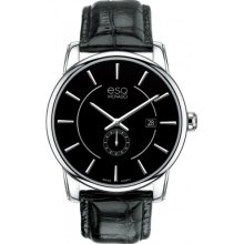 ESQ Capital 07301413 Stainless Steel Watch With Black Strap