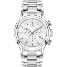 ESQ Mens Quest Chronograph Silver-Tone Dial Stainless Steel 07301397