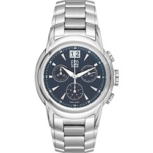 ESQ Men's Stainless Steel Quest Blue Dial Chronograph 07300864