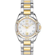 ESQ Movado Silver/Gold Ladies Torrent Two Tone Bracelet Watch