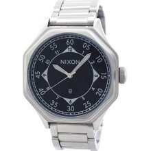 Falcon Stainless Steel Case and Bracelet Black Dial Date Display