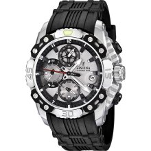 Festina F16543-1 Men's Bike Grey Dial Chronograph Black Rubber Strap Q