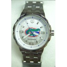 Florida Gators Fossil Mens 3 Hand Silver Analog Watch