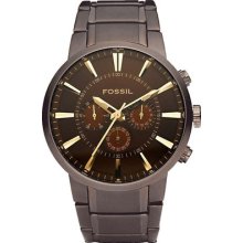 Fossil Brown Chronograph Mens Watch Fs4357