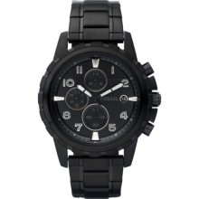 Fossil Dean Black Stainless Steel Mens Watch FS4646