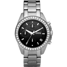 Fossil ES2682 Stainless Steel Bracelet Black Glitz Dial Women's Watch