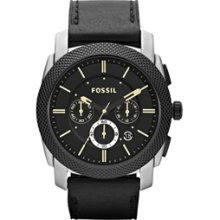 Fossil Flight FS4731 Black Leather Quartz Men's Watch