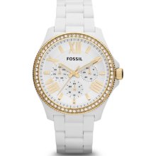 FOSSIL FOSSIL Cecile Multifunction Resin Watch - White with Gold